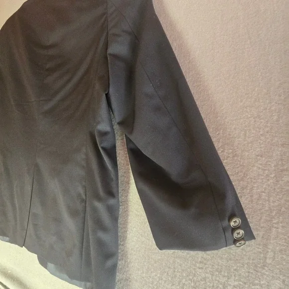 Lauren Ralph Lauren Mens Black Two Button Blazer Suit Jacket Made in Canada - Picture 15 of 16